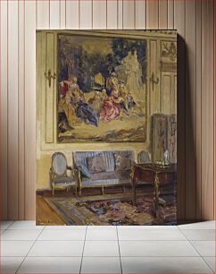 Πίνακας, Boudoir, Chateau de Chaalis, Walter Gay