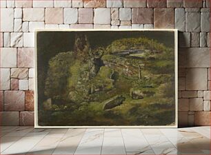 Πίνακας, Boulder in the Woods, Frederic Edwin Church