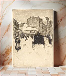 Πίνακας, Boulevard Clichy in the Snow (1876) by Norbert Goeneutte