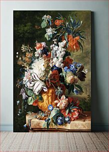 Πίνακας, Bouquet of Flowers in an Urn (1724) in high resolution by Jan van Huysum