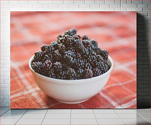 Πίνακας, Bowl of Blackberries Μπολ με βατόμουρα