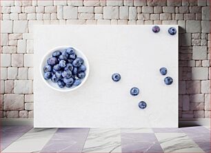 Πίνακας, Bowl of Fresh Blueberries Μπολ με φρέσκα βατόμουρα