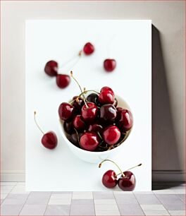 Πίνακας, Bowl of Fresh Cherries Μπολ με φρέσκα κεράσια