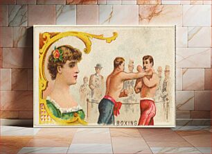 Πίνακας, Boxing, from the Games and Sports series (N165) for Old Judge Cigarettes, issued by Goodwin & Company