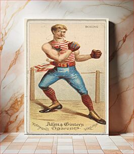 Πίνακας, Boxing, from World's Dudes series (N31) for Allen & Ginter Cigarettes