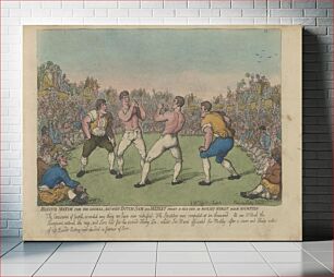 Πίνακας, Boxing match for 200 guineas, betwixt Dutch Sam and Medley : Fought 31 May 1810, on Moulsey Hurst near Hampton
