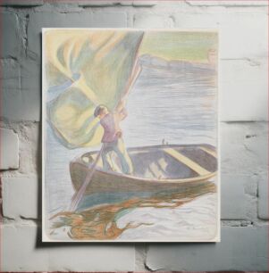 Πίνακας, Boy and sail, 1908, by Magnus Enckell
