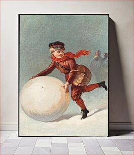 Πίνακας, Boy creating a giant snow ball