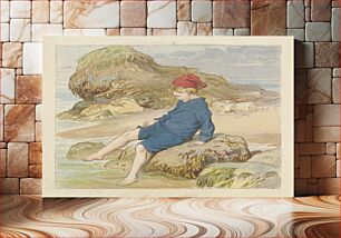 Πίνακας, Boy Playing by the Sea by Robert Barnes