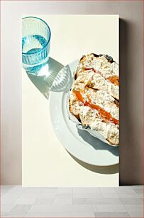 Πίνακας, Bread and Water on a Plate Ψωμί και νερό σε ένα πιάτο