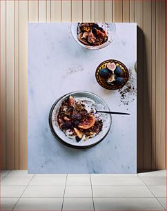 Πίνακας, Breakfast Bowl with Figs and Berries Μπολ πρωινού με σύκα και μούρα