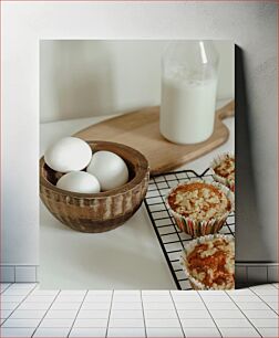 Πίνακας, Breakfast Ingredients with Muffins Υλικά πρωινού με Muffins