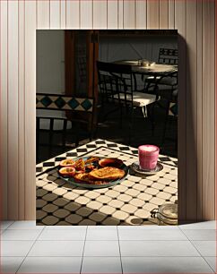 Πίνακας, Breakfast on a Tiled Table Πρωινό σε τραπέζι με πλακάκια