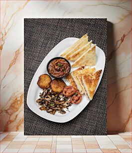 Πίνακας, Breakfast Platter with Toast and Beans Πιατέλα πρωινού με τοστ και φασόλια