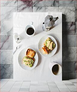 Πίνακας, Breakfast Setting with Avocado Toast Ρύθμιση πρωινού με τοστ αβοκάντο