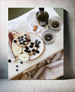 Πίνακας, Breakfast Setup with Berries and Wine Ρύθμιση πρωινού με μούρα και κρασί