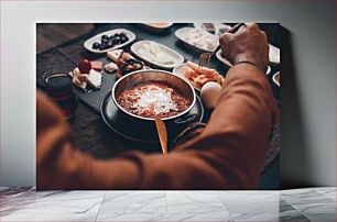 Πίνακας, Breakfast Table with Traditional Dish Τραπέζι πρωινού με παραδοσιακό πιάτο