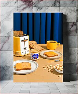 Πίνακας, Breakfast with Almond Butter and Toast Πρωινό με βούτυρο αμυγδάλου και τοστ