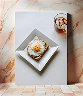 Πίνακας, Breakfast with Avocado Toast and Iced Tea Πρωινό με τοστ αβοκάντο και παγωμένο τσάι