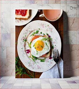 Πίνακας, Breakfast with Egg and Toast Πρωινό με Αυγό και Τοστ