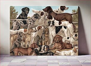 Πίνακας, Breeds of dog from The Yuzhakov's Bolshaya Enc. (1904) animal art