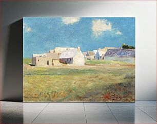 Πίνακας, Breton Village (1890) by Odilon Redon