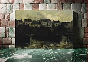 Πίνακας, Breton village by the coast (camaret), 1885 - 1899, Charles Cottet