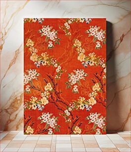 Πίνακας, brick patterned; brocaded in silk chenille with floral bouquets