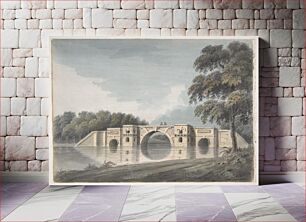 Πίνακας, Bridge at Blenheim Palace (recto); York Cathedral (verso) by Hubert Cornish