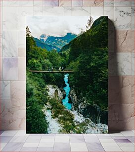 Πίνακας, Bridge in Mountain Landscape Γέφυρα στο ορεινό τοπίο