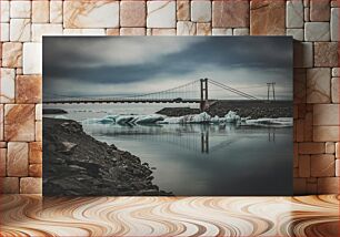 Πίνακας, Bridge over Icy Waters Γέφυρα πάνω από παγωμένα νερά