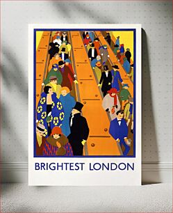 Πίνακας, Brightest London is best reached by Underground (1924) lithograph poster by Horace Taylor