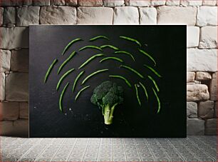 Πίνακας, Broccoli and Green Beans Μπρόκολο και πράσινα φασόλια