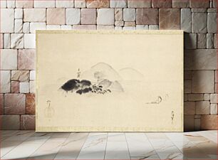 Πίνακας, "Broken Ink"-style Landscape by Kano Yasunobu and Kano Naonobu