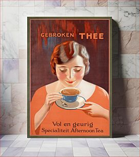 Πίνακας, Broken tea full and fragrant. Specialty Afternoon Tea (1927-1932) chromolithograph by Heir de Wed. J. van Nelle