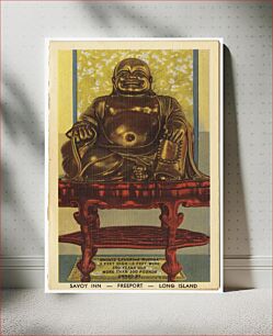 Πίνακας, Bronze laughing Buddha. 3 Feet High -- 3 Feet Wide, 200 Years Old. More than 300 pounds. Owned by Savoy Inn -- Freeport -- Long Island
