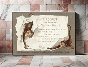 Πίνακας, Brook's Monkey Brand Soap. Removes rust from steel & iron
