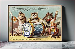 Πίνακας, Brook's spool cotton for hand & machine sewing, Brook's Patent Glace Thread 50, Brook's Six Cord 40