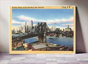 Πίνακας, Brooklyn Bridge and the East River, New York City