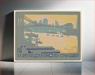 Πίνακας, Brooklyn Bridge Late Afternoon (1916) by Rachael Robinson Elmer