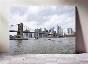 Πίνακας, Brooklyn Bridge with City Skyline Γέφυρα του Μπρούκλιν με τον ορίζοντα της πόλης