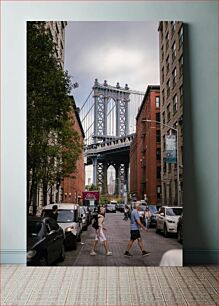 Πίνακας, Brooklyn Street with Bridge View Brooklyn Street με θέα στη γέφυρα