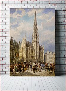 Πίνακας, Brussels' Grand Place in 1887 by Christiaan Dommershuijzen (1842-1928) in the Brussels City Museum. This image is part of the Natural Image Noise Dataset