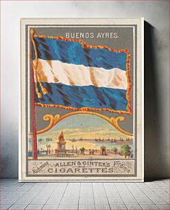 Πίνακας, Buenos Aires, from the City Flags series (N6) for Allen & Ginter Cigarettes Brands