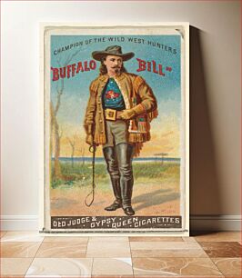 Πίνακας, Buffalo Bill, Champion of the Wild West Hunters, from the Goodwin Champion series for Old Judge and Gypsy Queen Cigarettes