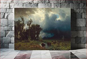 Πίνακας, Buffalo Trail: The Impending Storm (1869) by Albert Bierstadt