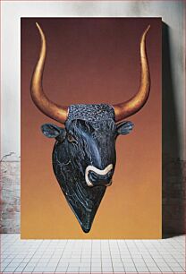 Πίνακας, Bull's head (1939–1979), Egyptian sculpture by Nicholas Catsimpoolas