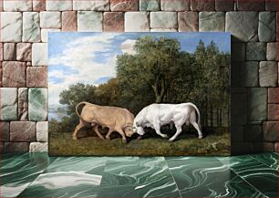 Πίνακας, Bulls Fighting (1786) by George Stubbs