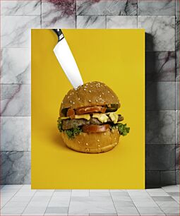 Πίνακας, Burger with Knife Burger με Μαχαίρι