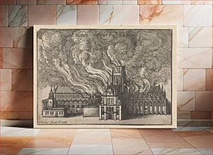 Πίνακας, Burning of old St. Paul's Cathedral in the Fire of London